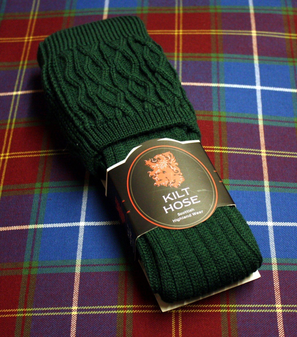 Highland Kilt Hose Sock Flashes Plain Green Color Green Kilt Hose Socks Flashes 