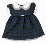 Girls Tartan Dress With Petticoat & Frill Black Watch TG0552